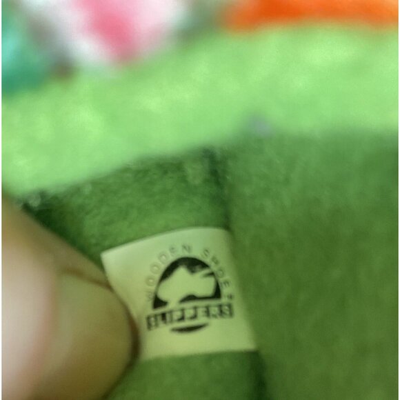 Wooden Shoe Tulips - Clog Slipper US SZ 4-5 EU 16-19 Comfort Felt Slip Resistant - Picture 6 of 9